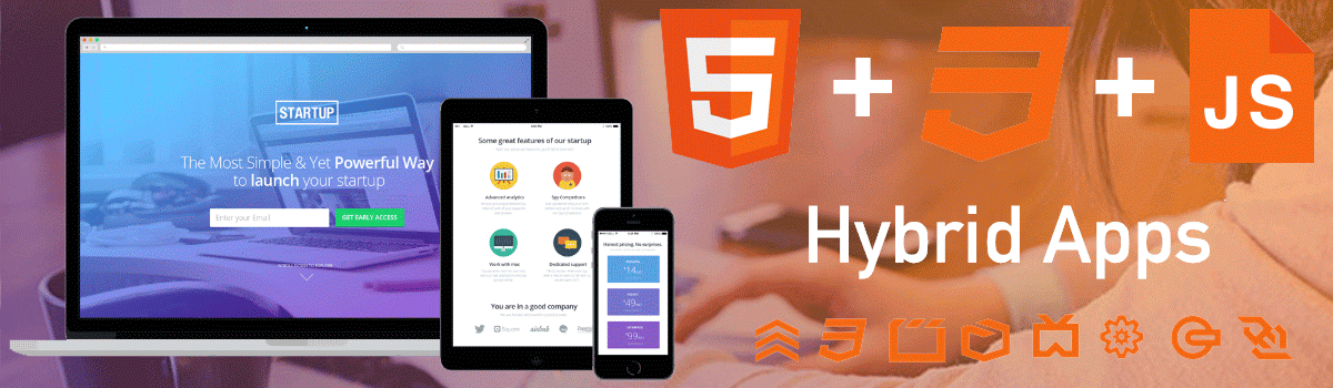 HTML5, JS, Cordova, Phonegap, CSS, Hybrid